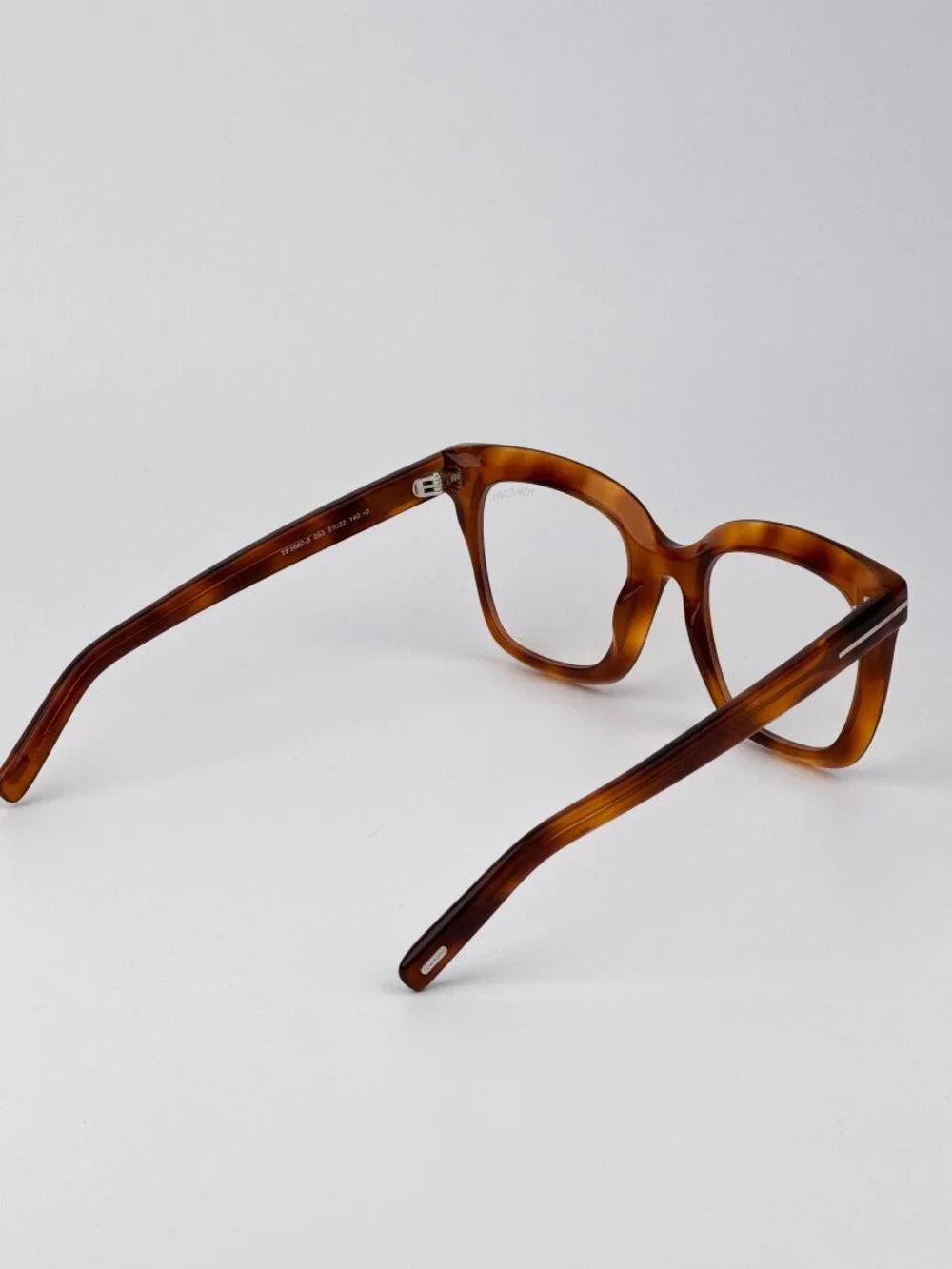 Tom Ford Women’s Eyeglasses Blonde Havana Square FT5880-B 053 Blue Light Block